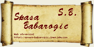 Spasa Babarogić vizit kartica